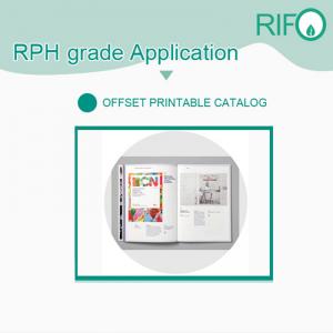กระดาษสังเคราะห์ BOPP สีขาว Rph-100 สำหรับวัสดุพิมพ์นิตยสาร Offset