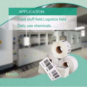 Rtm-75 ความร้อนที่มีความสำคัญสูง BOPP กระดาษสังเคราะห์สำหรับบาร์โค้ด Zebra