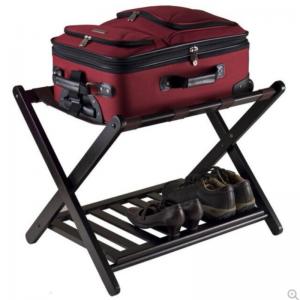 ชั้นวางกระเป๋าไม้พร้อมชั้นวาง