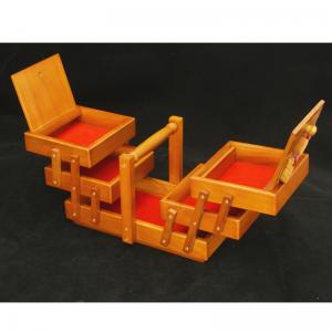 กล่องจักรเย็บผ้าไม้