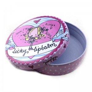 บรรจุเครื่องสำอางรอบกล่องขัดรองเท้าดีบุก