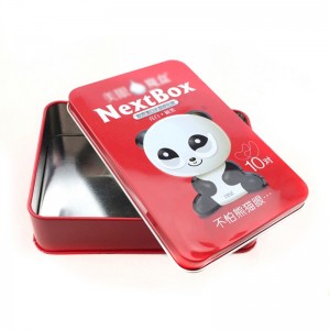 ที่กำหนดเองพิมพ์สี่เหลี่ยมตาแพทช์บรรจุภัณฑ์กล่องกล่องดีบุกเครื่องสำอาง