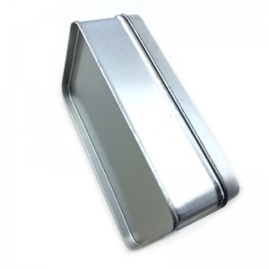 ที่กำหนดเองเงินเคลือบเงาสี่เหลี่ยมกล่องดีบุกเครื่องสำอางที่มีโลโก้นูน