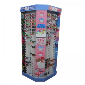 แว่นตาแสดงแร็คที่กำหนดเอง / ชั้นยืน / จอแสดงผลกระดาษแข็งแสดงเบ็ด