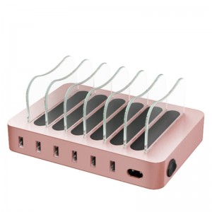 KPS-8403LC สถานีชาร์จ USB หกพอร์ต (US / EU / UK / AU AC Cable)