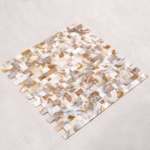 ใหม่สีดำซับเปลือกหอยกระเบื้องโมเสคในขนาด 10 * 20mm