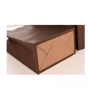 ถุงกระดาษคราฟท์สีน้ำตาลที่มีมือจับสั่งพิมพ์แบบกำหนดเองได้