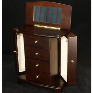 กล่องเครื่องประดับทำจากไม้จามจุรี