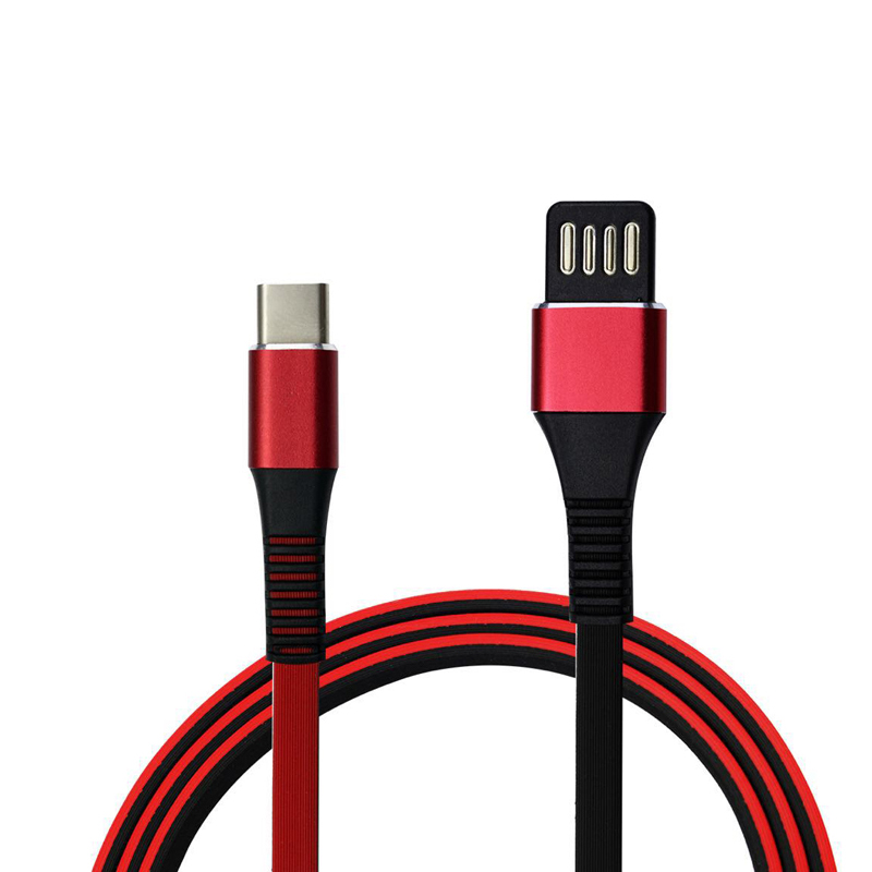 KPS-6401CB แบนสองสีสายเคเบิล USB แบบกลับด้านได้