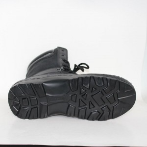 ข้อเท้าสูง PU ดำเคลือบหนังกองทัพบกยุทธวิธีบู๊ท