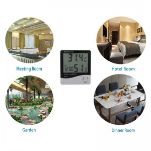 ดิจิตอลไร้สายในร่ม Auttomatic ไฮโกรมิเตอร์กลางแจ้งเครื่องวัดอุณหภูมิอุณหภูมิไร้สายและการตรวจสอบความชื้นพร้อมขาตั้ง
