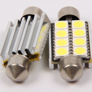 5050 8smd ข้อผิดพลาด c an bus ฟรี 42 มิลลิเมตรออโต้คาร์ 12 โวลต์นำแสงพู่ห้อยนำแสงมหาดไทยนำไฟอ่านหนังสือ