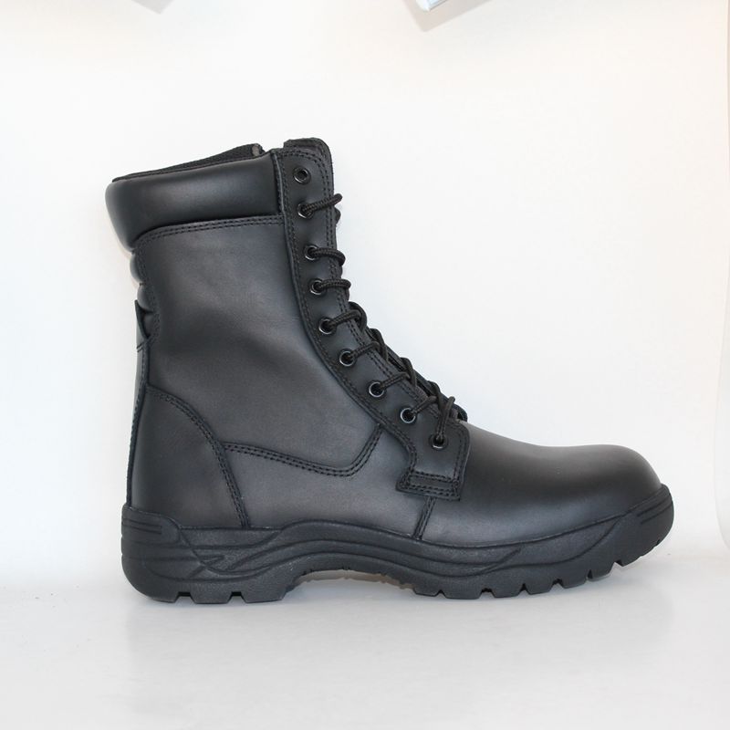 รองเท้าบู๊ททหารดำ Full Grain Leather