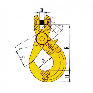 G80 Safety Clevis ตะขอล็อคตัวเองทาสี
