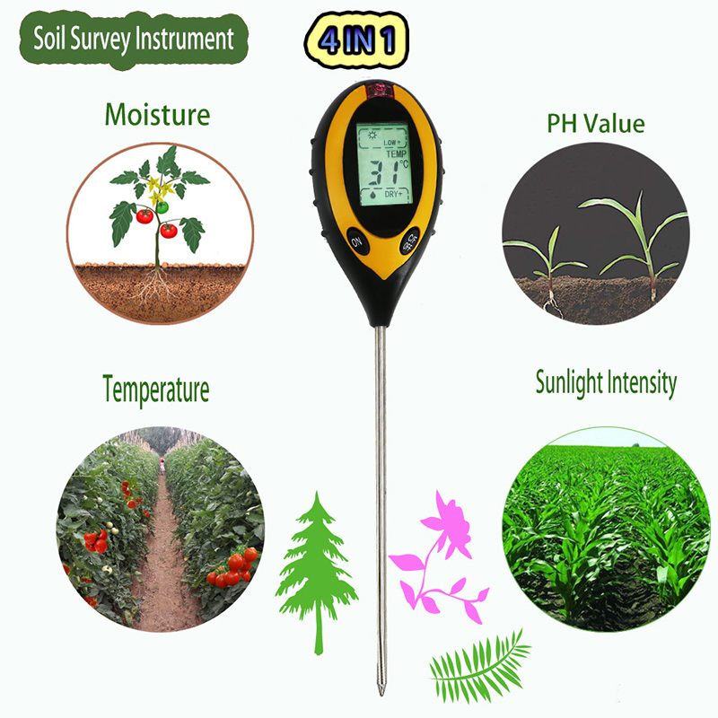 ชุดทดสอบดินสำหรับวัดความชื้นที่เชื่อถือได้มากที่สุดเหมาะสำหรับสวนหญ้าและพืชสมุนไพรในสวน