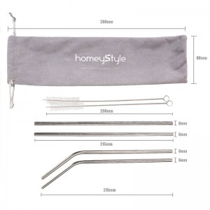 SUS304 (18/8) หลอดโลหะ | หลอดดูดสแตนเลสเกรดอาหาร หลอดโลหะนำมาใช้ใหม่