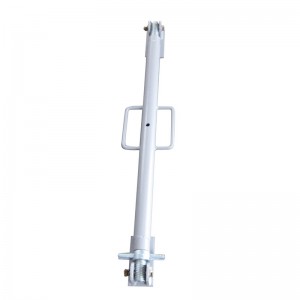 นั่งร้านแบบหล่อสามเหลี่ยมผนังนั่งร้านเสาผงเคลือบสีเทา