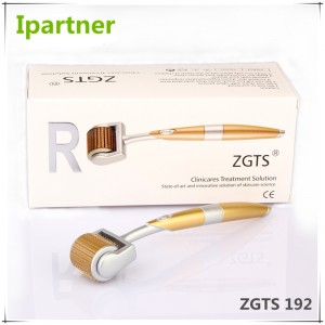 Ipartner แพคเกจใหม่ล่าสุด ZGTS ลูกกลิ้ง derma 192 เข็มสำหรับการดูแลผิวหน้าและการรักษาผมร่วง