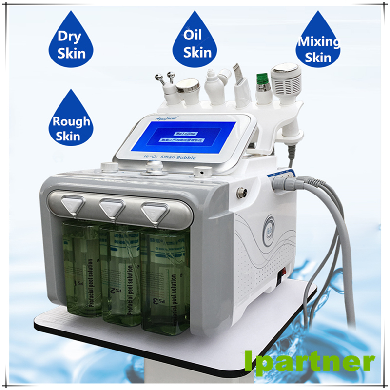 Ipartner Hydrogen Oxygen ฟองสบู่ขนาดเล็ก hydrofacial 6 in 1 เครื่องทำความสะอาดผิว