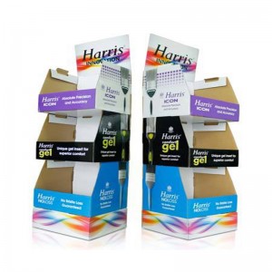 YJ Pop Up ยืนแสดงผลิตภัณฑ์กระดาษแข็ง, ชั้นวางกล่องกระดาษลูกฟูก, ชั้นวางแสดงกระดาษ