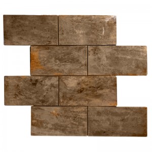 ทองแดง Backsplash กระเบื้องโมเสคสำหรับห้องน้ำและตกแต่ง