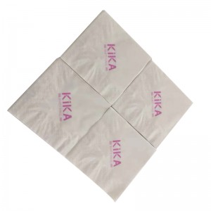 โลโก้ที่กำหนดเองที่มีคุณภาพสูงพิมพ์กระดาษเช็ดปากโรงแรมและร้านอาหารผ้าเช็ดปากธรรมชาติ