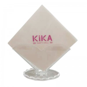 โลโก้ที่กำหนดเองที่มีคุณภาพสูงพิมพ์กระดาษเช็ดปากโรงแรมและร้านอาหารผ้าเช็ดปากธรรมชาติ