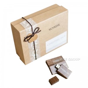 กล่องบรรจุภัณฑ์ดิสก์ U กระดาษคราฟท์ขนาดกำหนดเอง