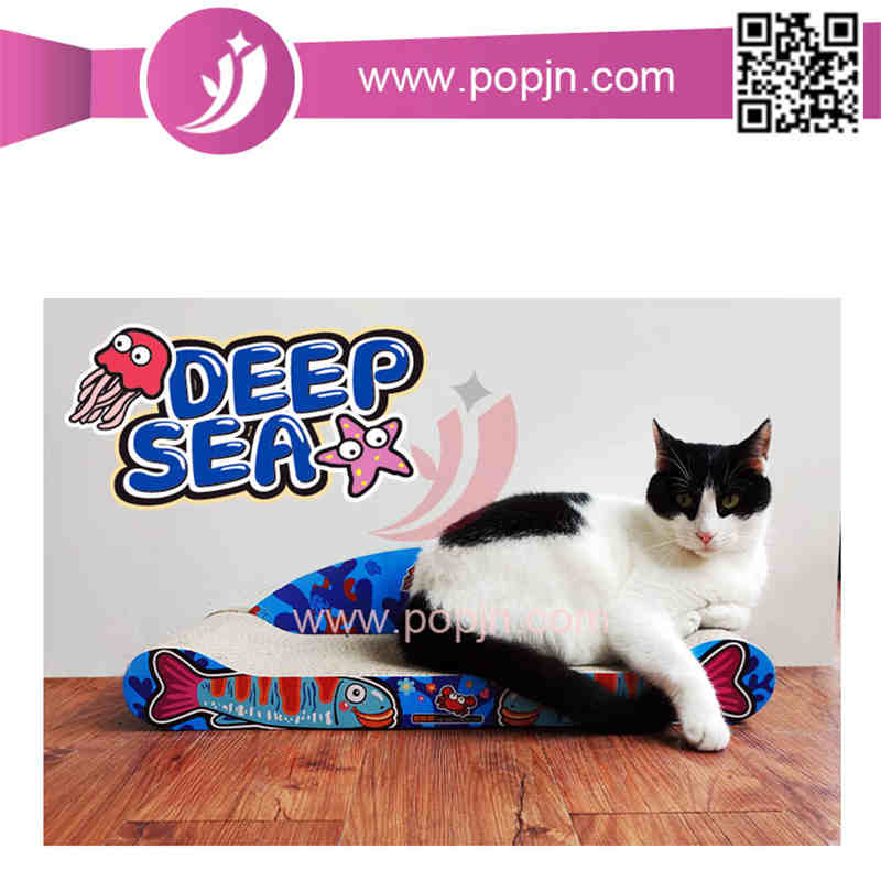 คณะกรรมการรอยขีดข่วนรีไซเคิลแผ่นเกาเตียงในห้องนั่งเล่นลูกฟูกกระดาษแข็งแมว Scratcher