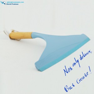 Akbrand Bamboo ที่ปัดน้ำฝน Window Window Squeegee สีฟ้า