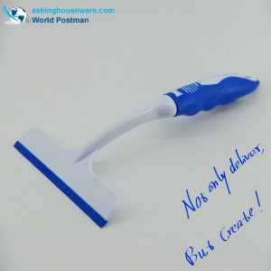 ไม้กวาดหุ้มยางสี่เหลี่ยมขนาดเล็กของ Akbrand พร้อมที่จับแบบนุ่ม TPR