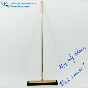 Akbrand 13 'Floor Squeegee with Sponge Squeegee Head ท่อสแตนเลสยาว