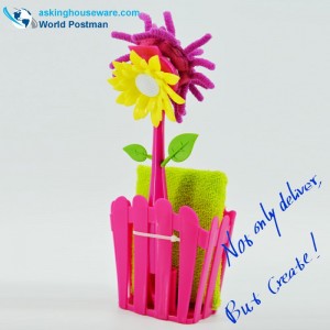 ชุดแปรงสำหรับทำความสะอาดห้องครัว Akbrand พร้อมถังดูดและฟองน้ำขัดถู