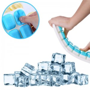 ซิลิโคนที่วางจำหน่ายง่ายทนทาน 14 ถาดน้ำแข็งยืดหยุ่น