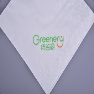 ที่กำหนดเองพิมพ์ 1/4 ปิดพับกระดาษเช็ดปากอาหารค่ำ