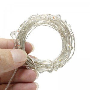 5 เมตร 3 เมตร 2 เมตร 1 เมตร LED ทองแดงเงินลวดไฟสตริงนางฟ้าพวงมาลัยสำหรับปีใหม่คริสต์มาสหน้างานแต่งงานตกแต่งแบตเตอรี่