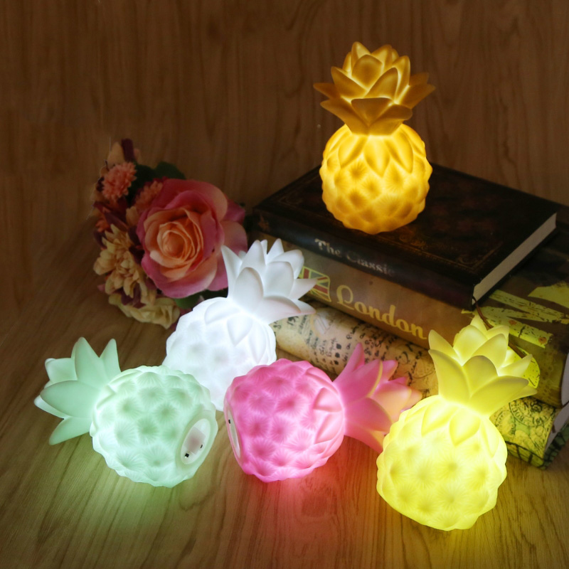 LED ไวนิลสับปะรดเกม props LED ไฟกลางคืนตารางห้องนอนตกแต่งเด็กไฟหน้าแสงของเด็กของเล่นของขวัญ