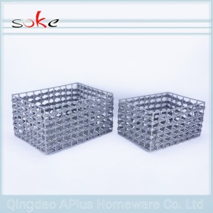 บ้านภาชนะ PE ตะกร้าเก็บหวายทอ