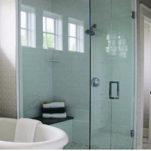 ประตูกระจกเทมเปอร์สำหรับห้องน้ำ