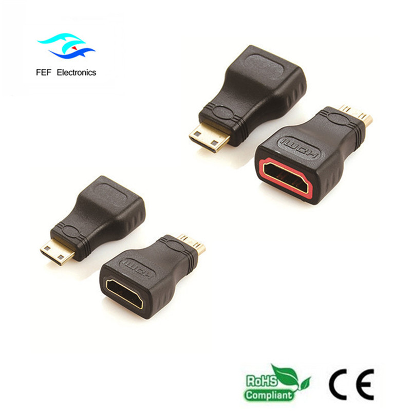 ตัวต่อ HDMI หญิงเป็นมินิ HDMI ตัวผู้ตัวต่อชุบทอง / นิกเกิลรหัสสินค้า: FEF-H-022