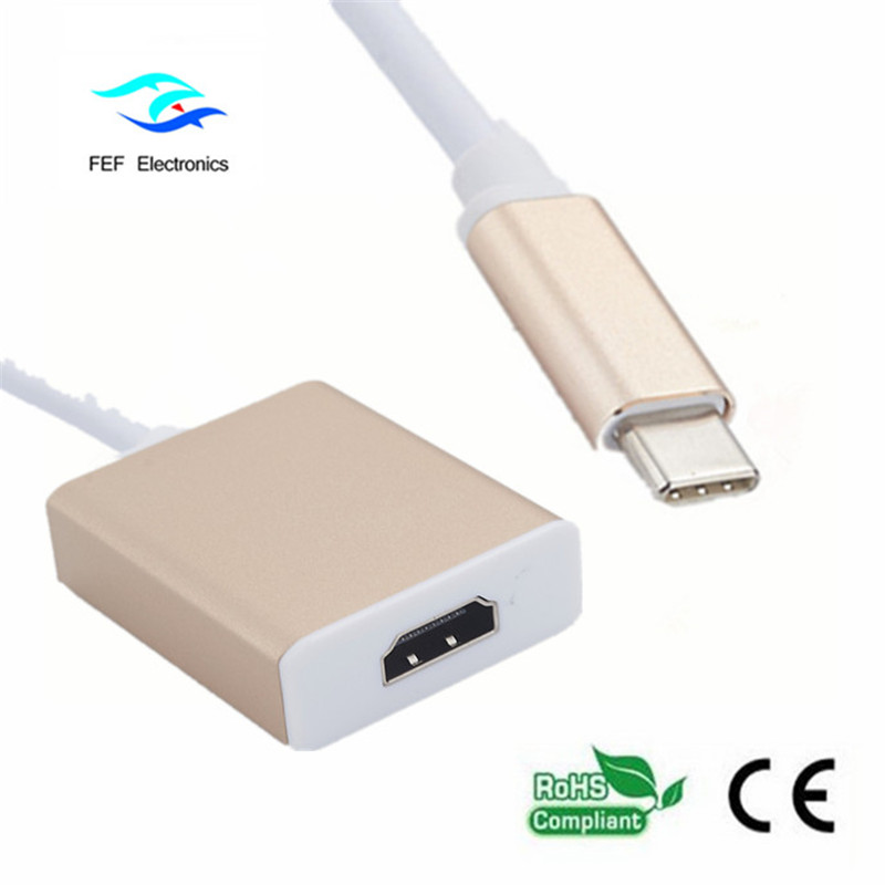 ตัวแปลงโลหะตัวแปลง usb เป็น c ชนิด USB เป็น HDMI รหัส: FEF-USBIC-006