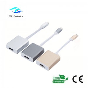 ตัวแปลงโลหะตัวแปลง usb เป็น c ชนิด USB เป็น HDMI รหัส: FEF-USBIC-006