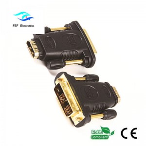 ตัวแปลง DVI (24 + 1) ตัวผู้เป็นตัวเมียสำหรับตัวต่อ HDMI หญิง / ทองคำรหัส: FEF-HD-005