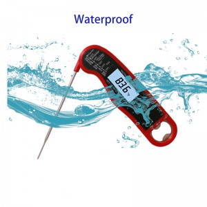 สมาร์ทดิจิตอลกันน้ำเครื่องวัดอุณหภูมิอาหารคุณภาพอย่างรวดเร็วของเครือข่ายพร้อมที่เปิดฝาขวดแสงไฟ