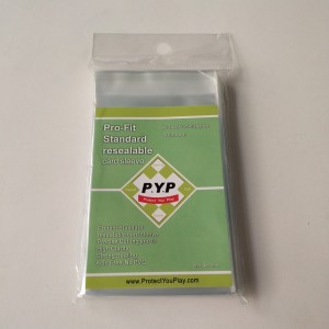 ปลอกแขนเกมกระดานแบบใสมาตรฐาน Pro-fit ที่กระชับรูพรุนขนาด 63.5x88 มม