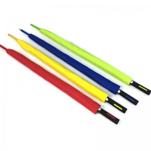 ที่กำหนดเองที่มีสีสันกรอบไฟเบอร์กลาสด้ามยาวร่มกอล์ฟ Windproof ตรง