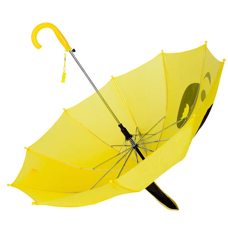 ขายส่งร่มสีดำสีเหลืองแพนด้าอัตโนมัติเปิดสัตว์เด็กร่ม