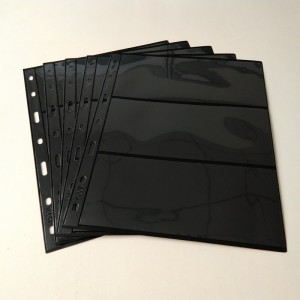 หน้าผลงานที่เก็บกระเป๋าเงินโพลีแบล็ก 3 หน้าสำหรับตั๋วเงิน