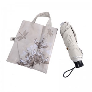 ร่มพิมพ์โลโก้ร่มพับ 3 ชั้นพร้อมเคลือบสีเงิน