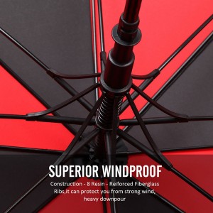 30 นิ้วสองชั้นของขวัญส่งเสริมการขายการตลาดธุรกิจร่มกอล์ฟ windproof